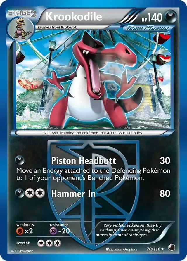 Krookodile - Pokemon Plasma Freeze #70