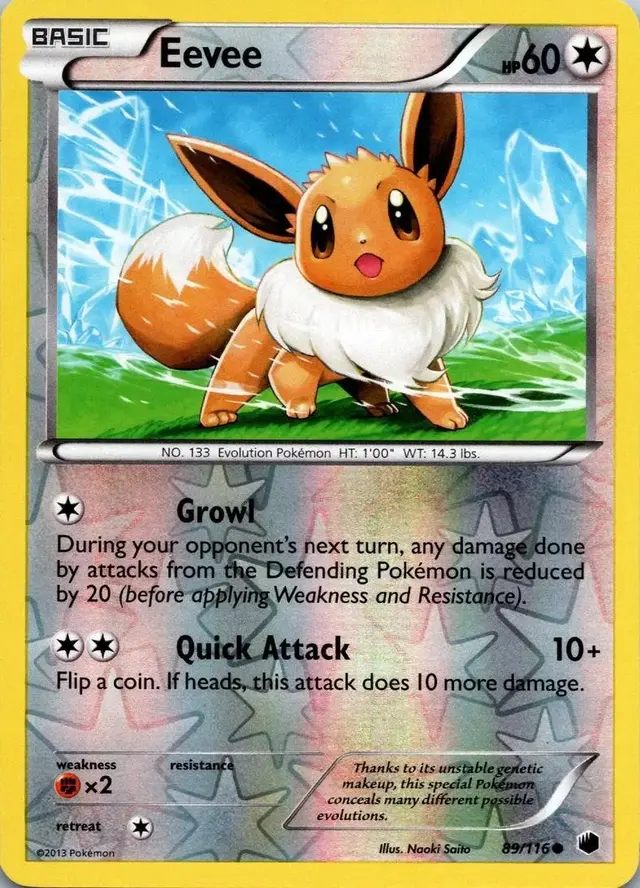 Eevee [Reverse Holo] - Pokemon Plasma Freeze #89