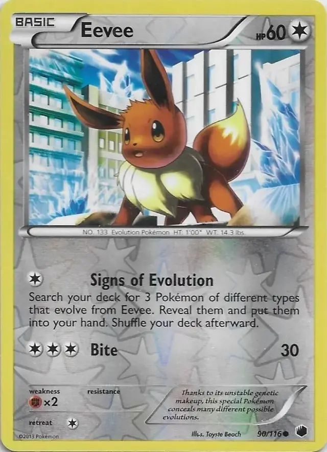 Eevee [Reverse Holo] - Pokemon Plasma Freeze #90