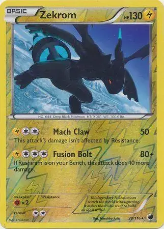 Zekrom [Reverse Holo] - Pokemon Plasma Freeze #39