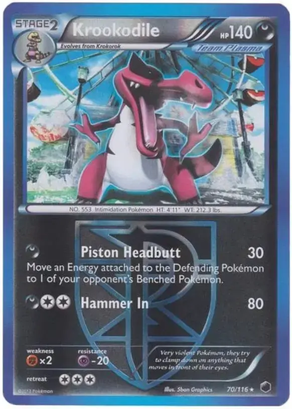 Krookodile [Reverse Holo] - Pokemon Plasma Freeze #70