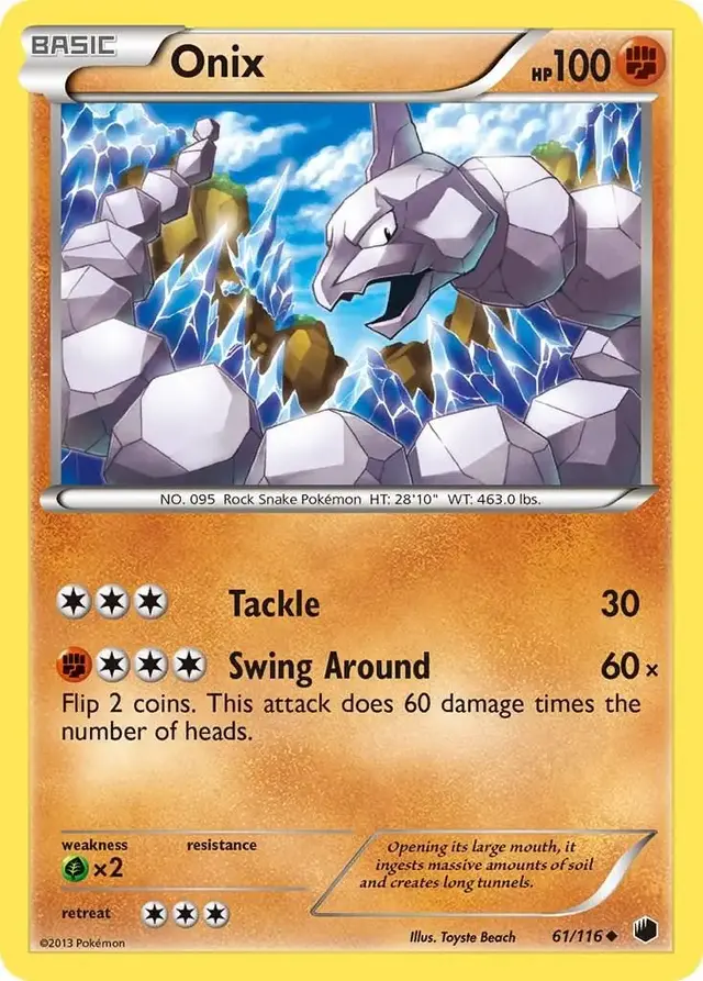 Onix - Pokemon Plasma Freeze #61