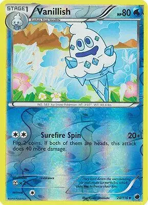 Vanillish [Reverse Holo] - Pokemon Plasma Freeze #28