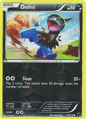 Deino [Reverse Holo] - Pokemon Plasma Freeze #76