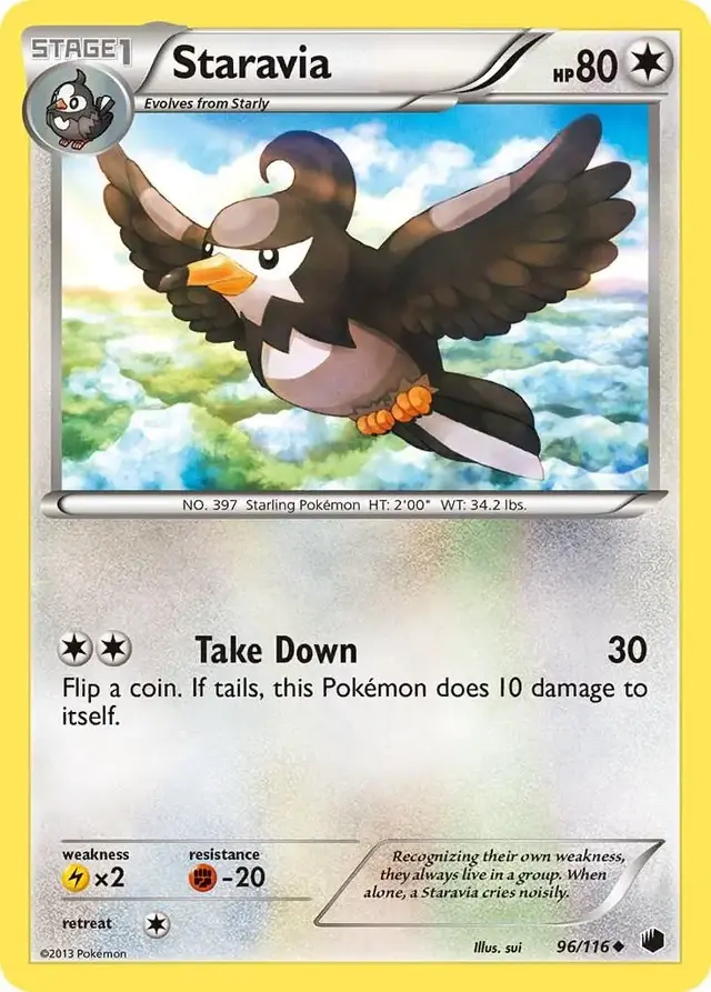 Staravia - Pokemon Plasma Freeze #96
