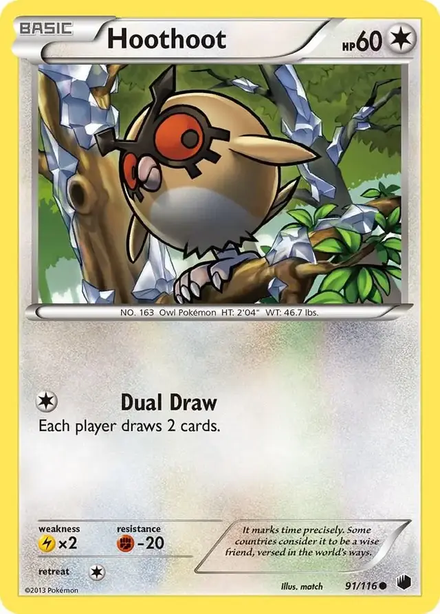 Hoothoot - Pokemon Plasma Freeze #91