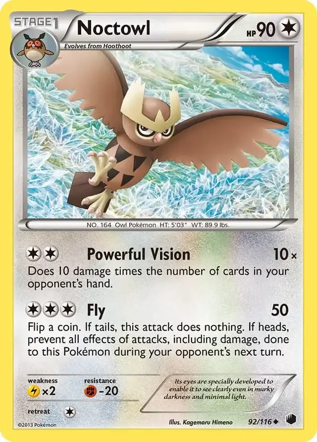 Noctowl - Pokemon Plasma Freeze #92