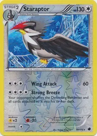 Staraptor [Reverse Holo] - Pokemon Plasma Freeze #97