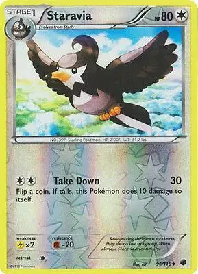 Staravia [Reverse Holo] - Pokemon Plasma Freeze #96