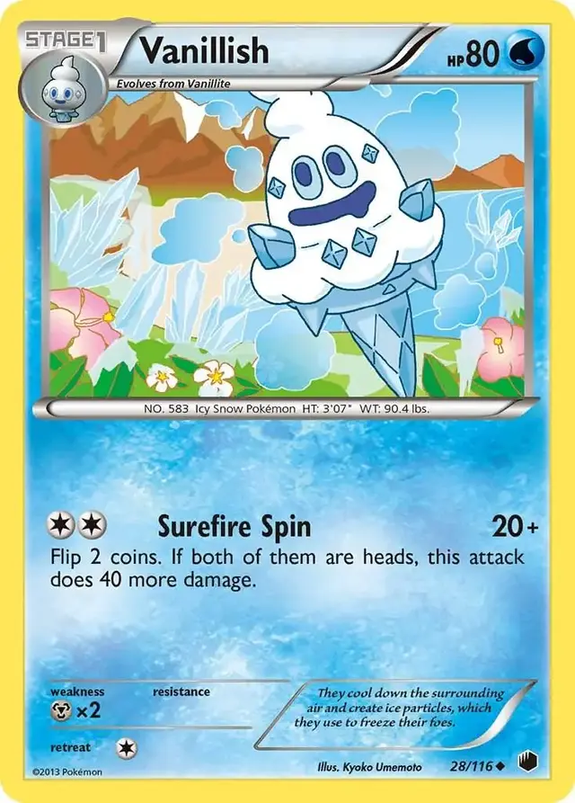 Vanillish - Pokemon Plasma Freeze #28