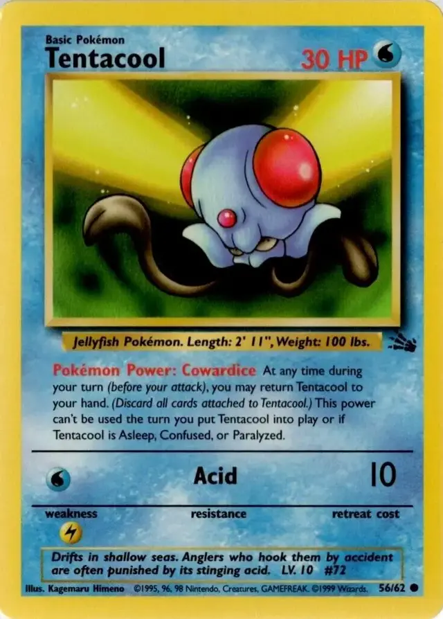 Tentacool - Pokemon Fossil #56