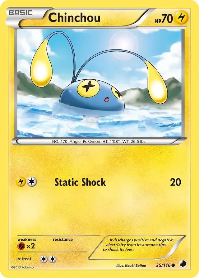 Chinchou - Pokemon Plasma Freeze #35