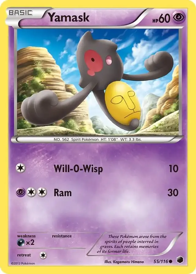 Yamask - Pokemon Plasma Freeze #55