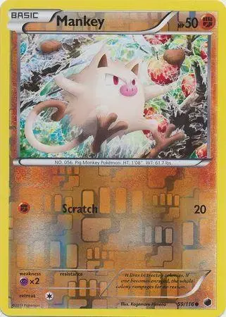 Mankey [Reverse Holo] - Pokemon Plasma Freeze #59