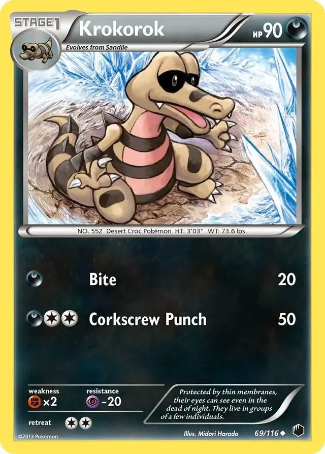 Krokorok - Pokemon Plasma Freeze #69
