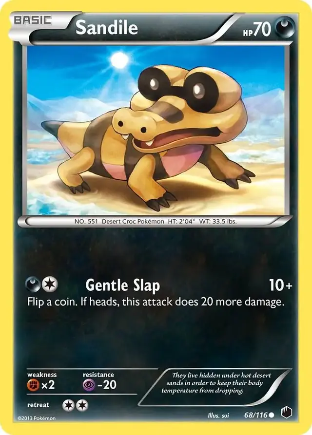 Sandile - Pokemon Plasma Freeze #68