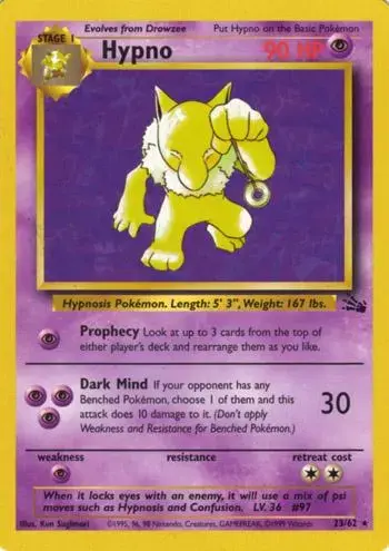 Hypno - Pokemon Fossil #23
