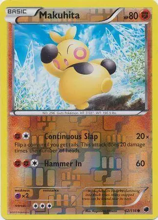 Makuhita [Reverse Holo] - Pokemon Plasma Freeze #62