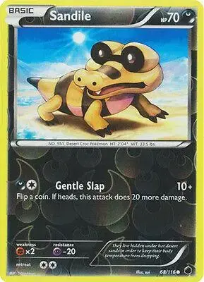 Sandile [Reverse Holo] - Pokemon Plasma Freeze #68