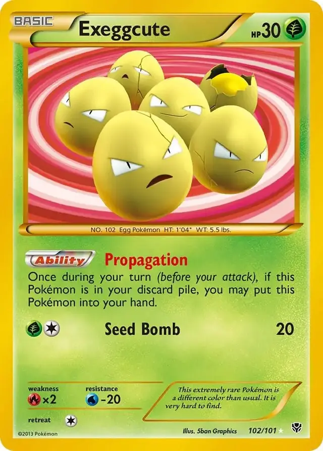 Exeggcute - Pokemon Plasma Blast #102