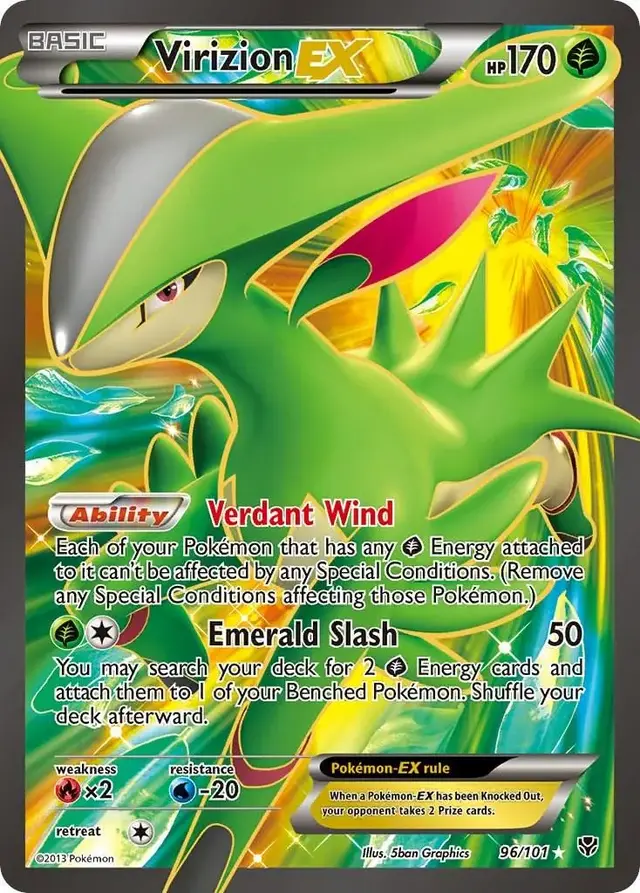 Virizion EX - Pokemon Plasma Blast #96