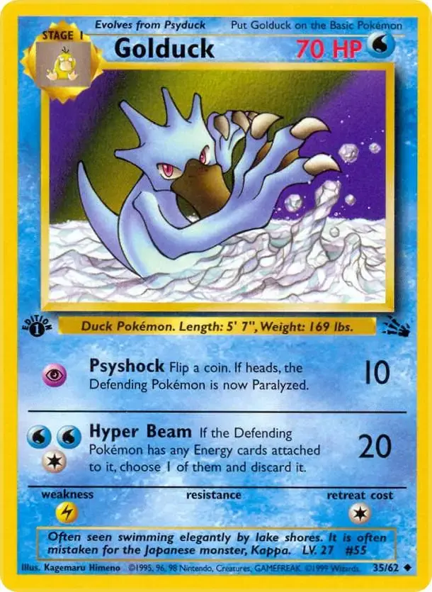 Golduck [1st Edition] - Pokemon Fossil #35