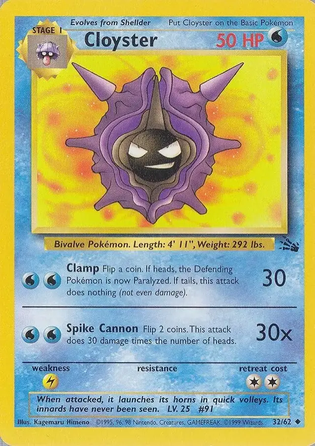 Cloyster - Pokemon Fossil #32