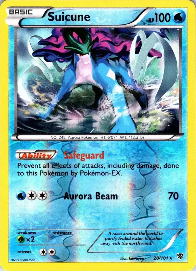 Suicune [Reverse Holo] - Pokemon Plasma Blast #20