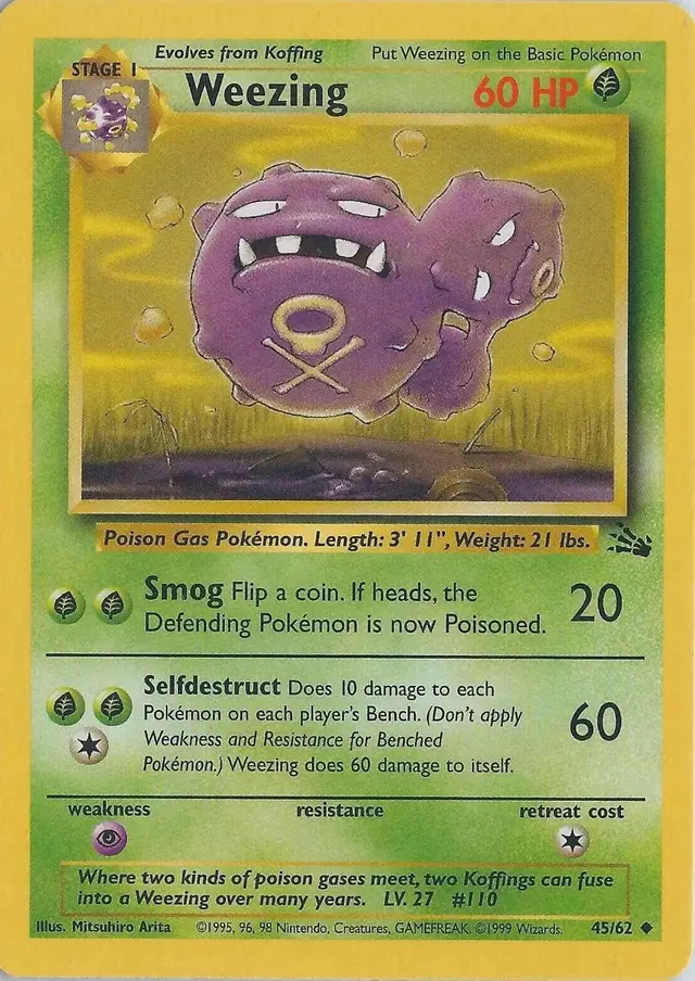 Weezing - Pokemon Fossil #45