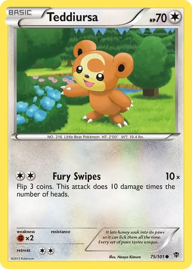 Teddiursa - Pokemon Plasma Blast #75