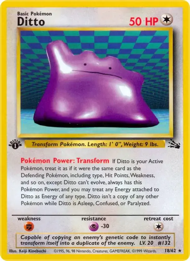 Ditto [1st Edition] - Pokemon Fossil #18