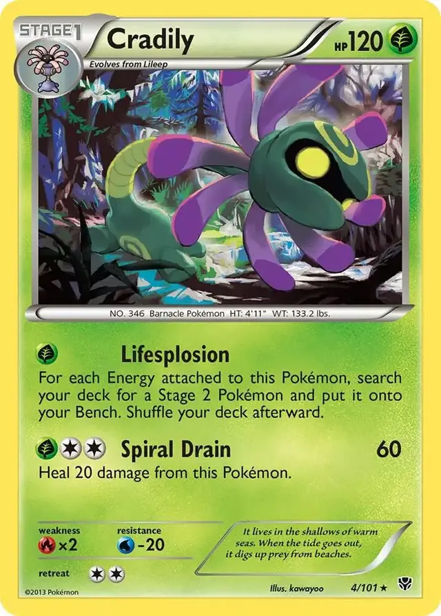 Cradily [Reverse Holo] - Pokemon Plasma Blast #4