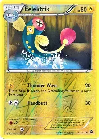 Eelektrik [Reverse Holo] - Pokemon Plasma Blast #32