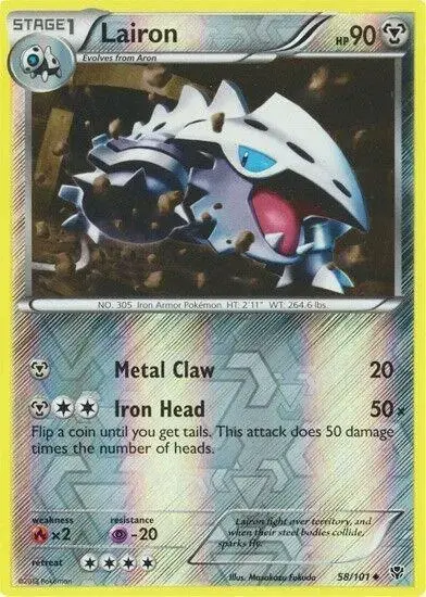 Lairon [Reverse Holo] - Pokemon Plasma Blast #58