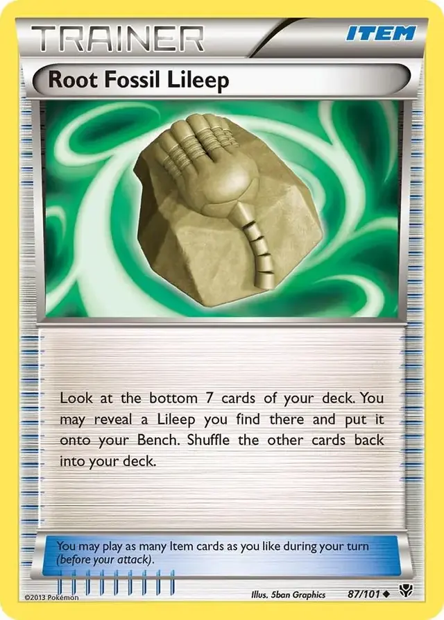 Root Fossil Lileep - Pokemon Plasma Blast #87