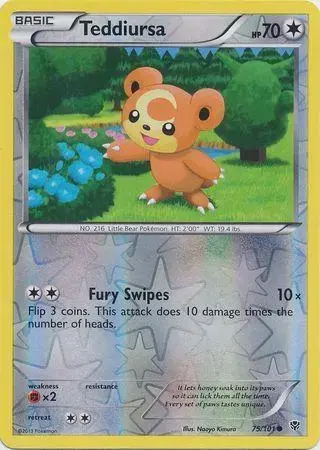 Teddiursa [Reverse Holo] - Pokemon Plasma Blast #75