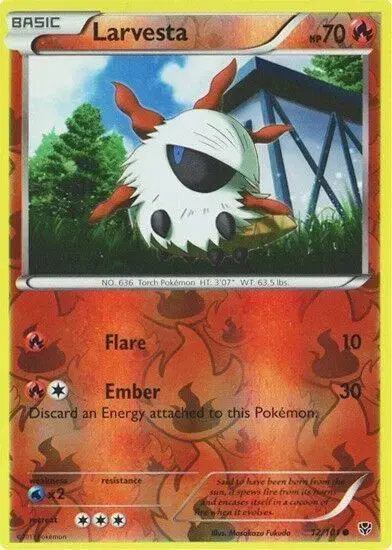 Larvesta [Reverse Holo] - Pokemon Plasma Blast #12