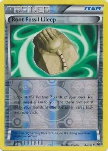 Root Fossil Lileep [Reverse Holo] - Pokemon Plasma Blast #87