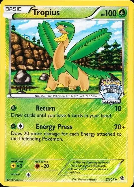Tropius [National Championships Stafff] - Pokemon Plasma Blast #5