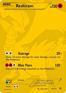 Reshiram #114 - Pokemon Legendary Treasures