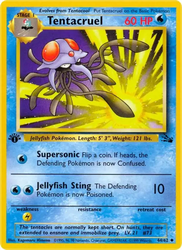 Tentacruel [1st Edition] - Pokemon Fossil #44