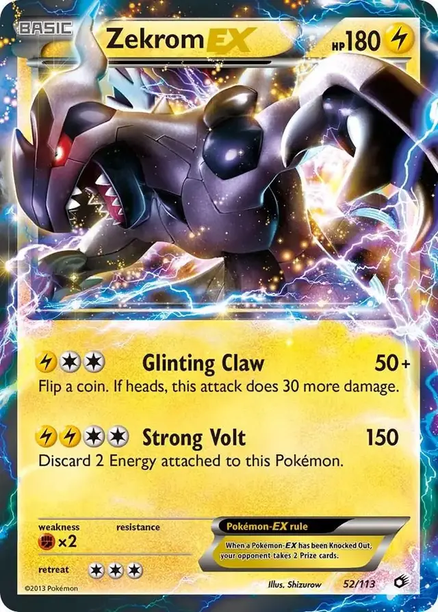 Zekrom EX - Pokemon Legendary Treasures #52