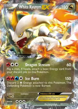 White Kyurem EX 101 - Pokemon Legendary Treasures