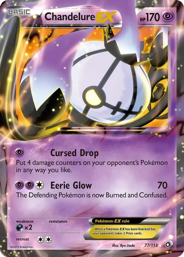 Chandelure EX - Pokemon Legendary Treasures #77