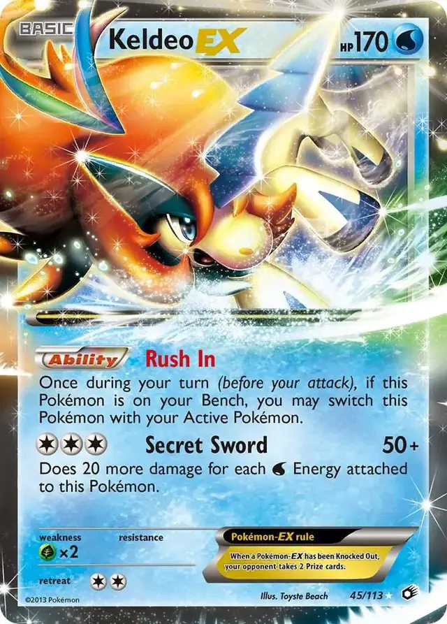 Keldeo EX - Pokemon Legendary Treasures #45
