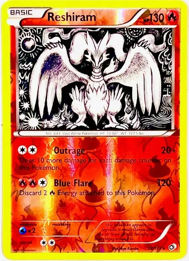 Reshiram [Reverse Holo] - Pokemon Legendary Treasures #28