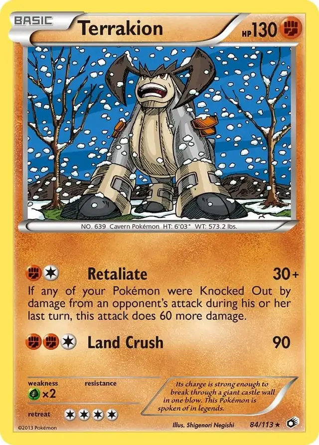 Terrakion - Pokemon Legendary Treasures #84