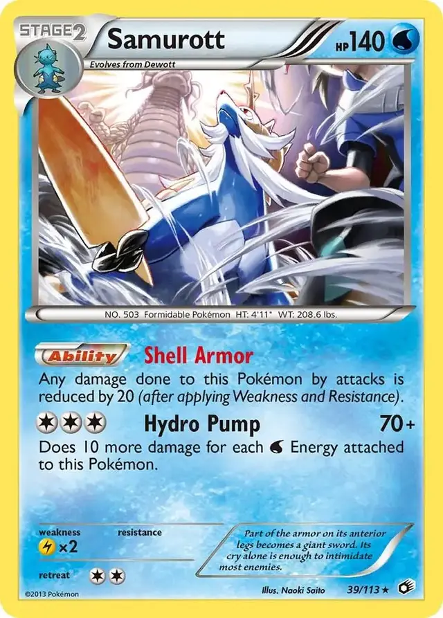 Samurott - Pokemon Legendary Treasures #39