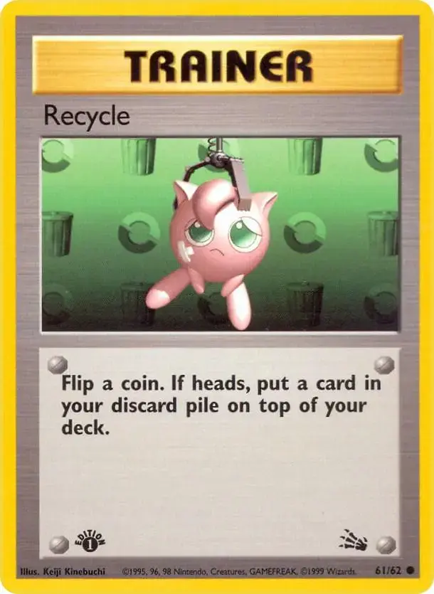 Recycle [1st Edition] - Pokemon Fossil #61