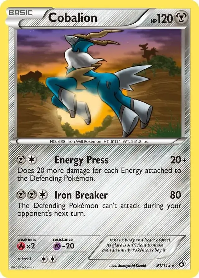 Cobalion - Pokemon Legendary Treasures #91